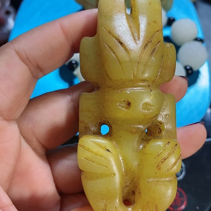 白玉菩提吊坠摆件