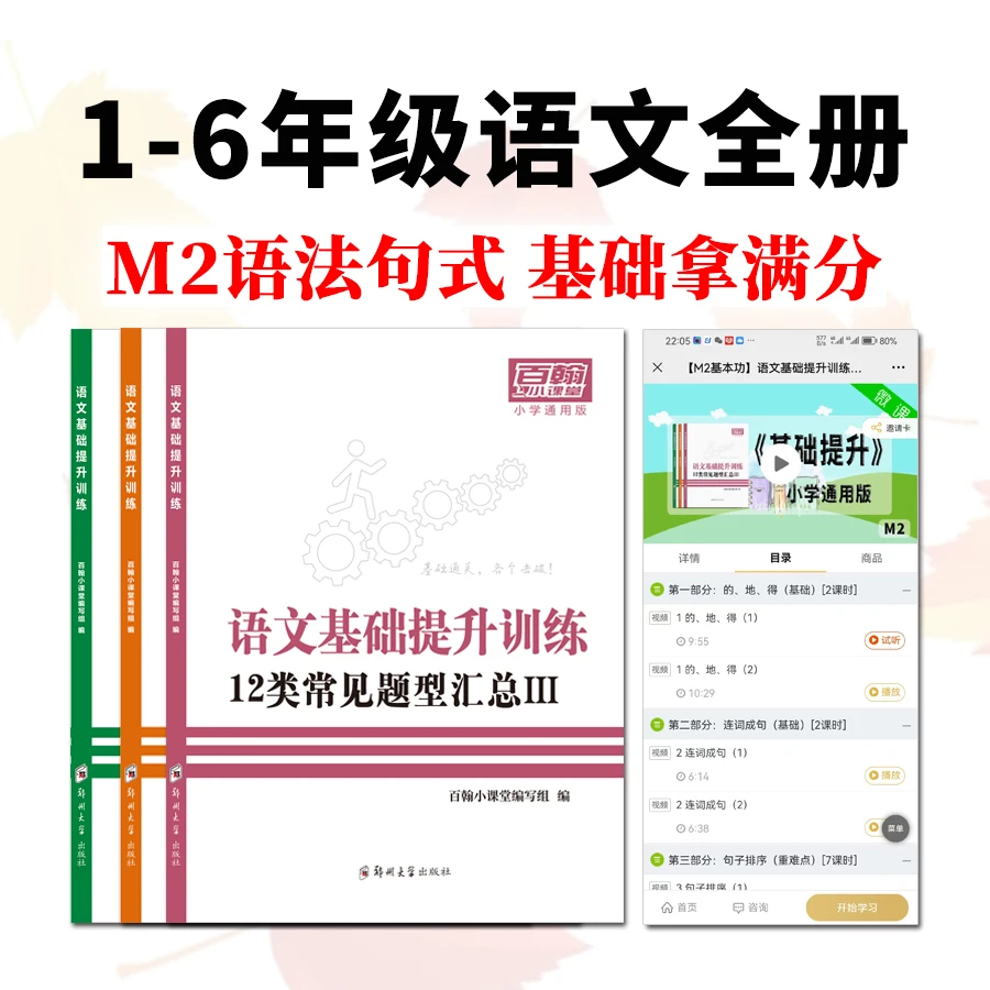 【M2语法句式】小学语文基础语法句式共12类方法及训练/百翰小课堂