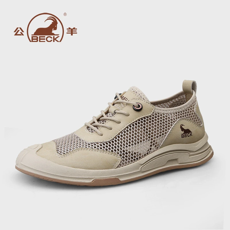 BECK/公羊春夏款男士低帮头层皮鞋男鞋意大利休闲洞洞男潮鞋37786