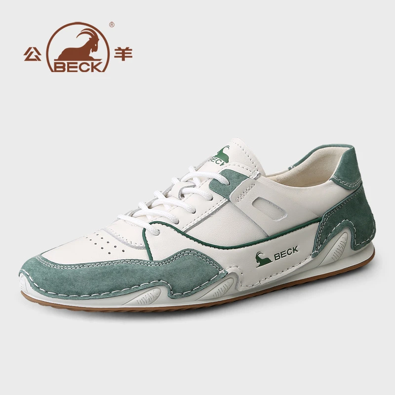 BECK/公羊春夏男士低帮透气头层皮鞋男鞋意大利休闲鞋皮鞋男潮鞋