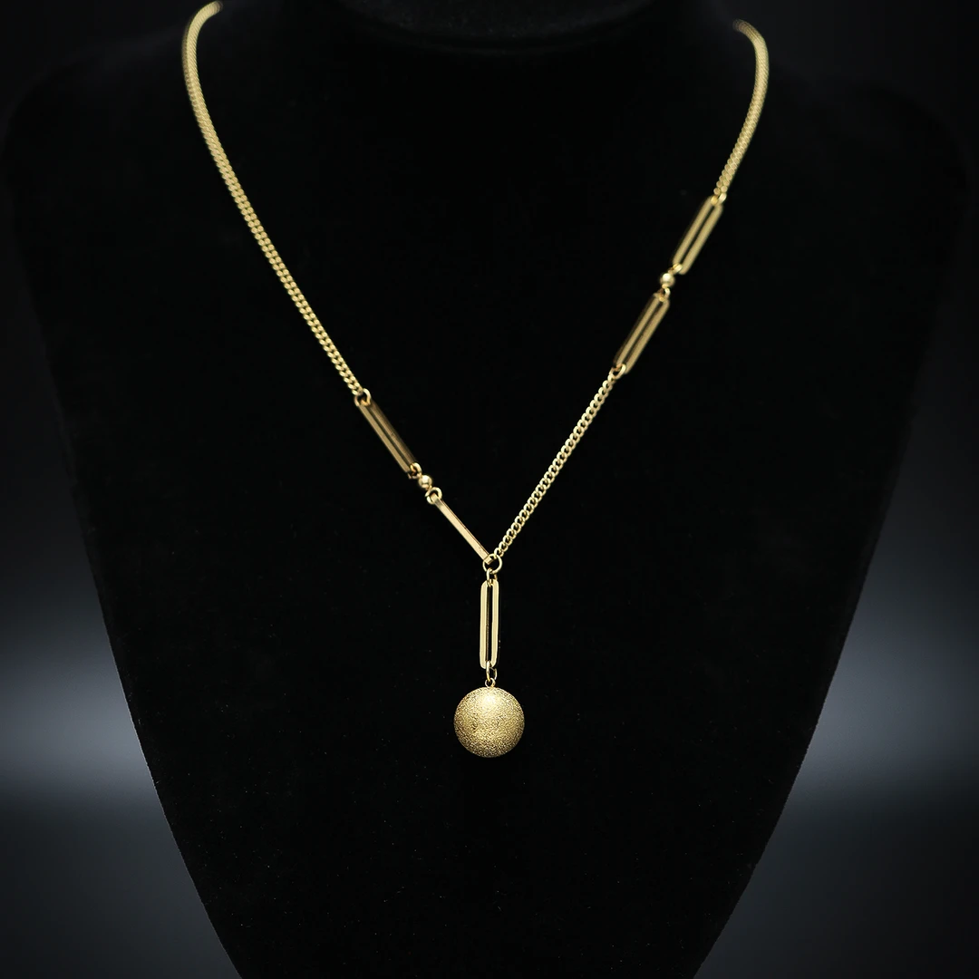 钛钢项链 有求必应  时尚轻奢珠宝同款项链磨砂金色简约SP