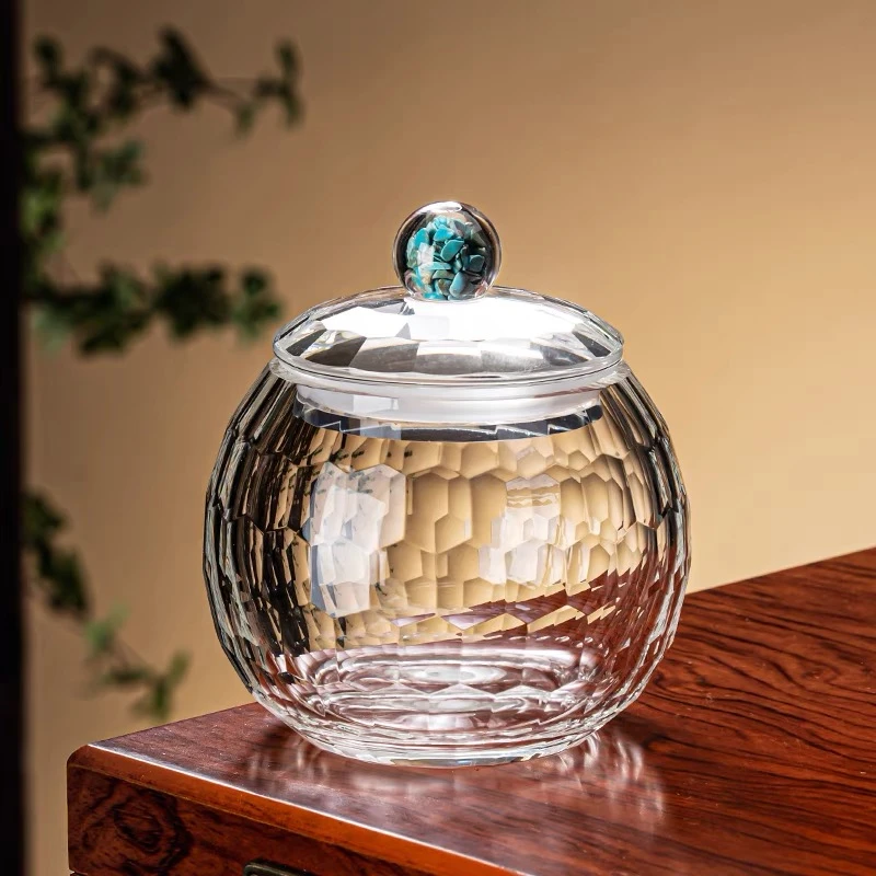 (JPH)水晶玻璃茶叶罐功夫茶具家用轻奢办公室