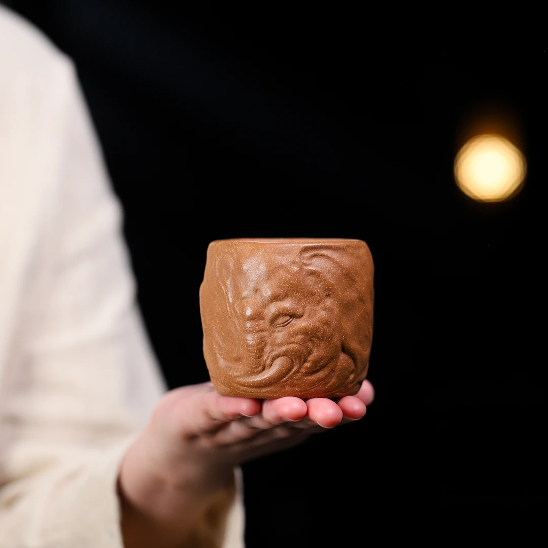 大象无形纯手工泥塑主人杯原矿老段段泥紫砂杯茶杯