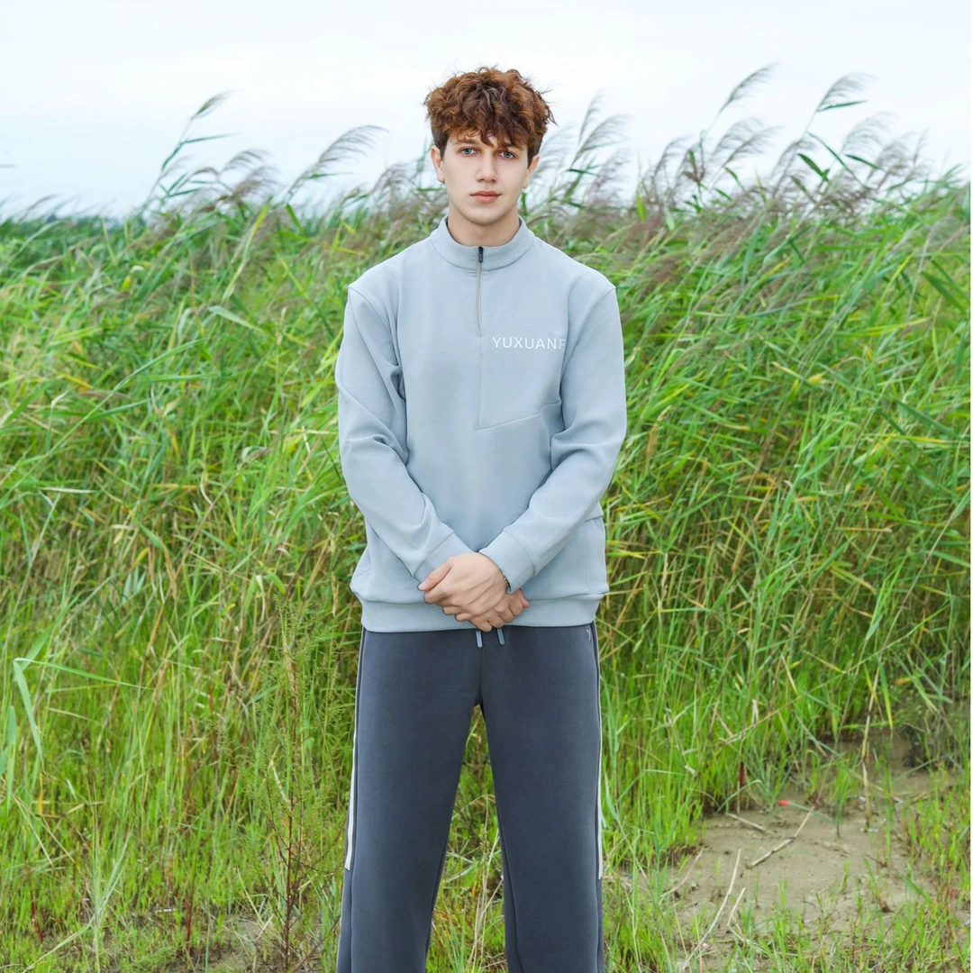 1768玉轩菲男士立领防风卫衣