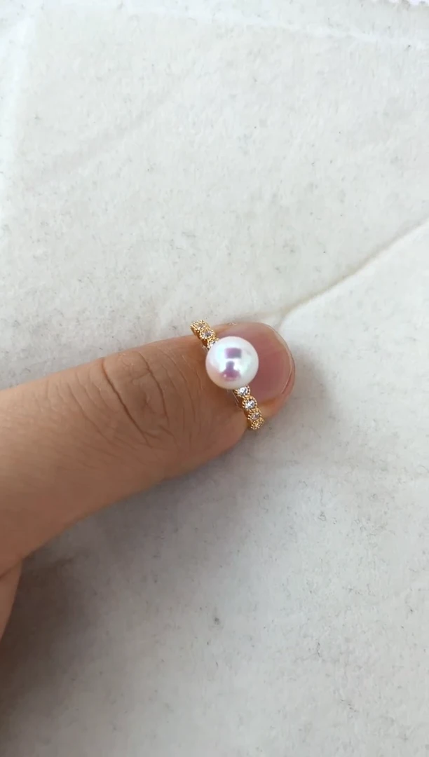 【闪购商品】海水珍珠戒指银S925镶嵌戒指