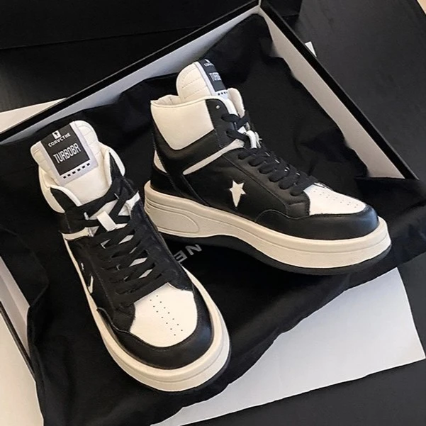 MIVEAKA/米薇卡 高帮板鞋女厚底增高板鞋潮鞋