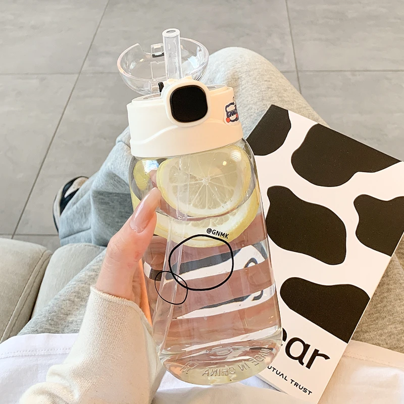 简约水杯女生夏季便携吸管杯大人学生塑料2025新款ins大容量杯子