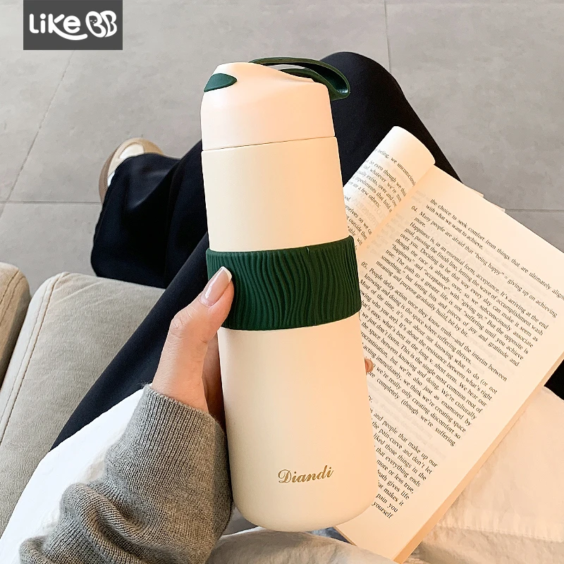 LikeBB简约保温杯女生泡茶水杯女新款高颜值办公室带茶隔女士杯子