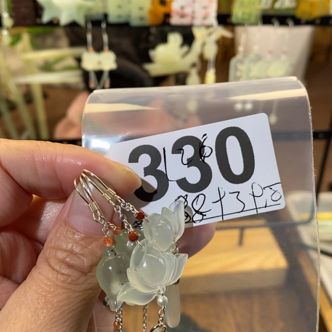 蛇纹石玉玉簪未镶嵌蜗**姐