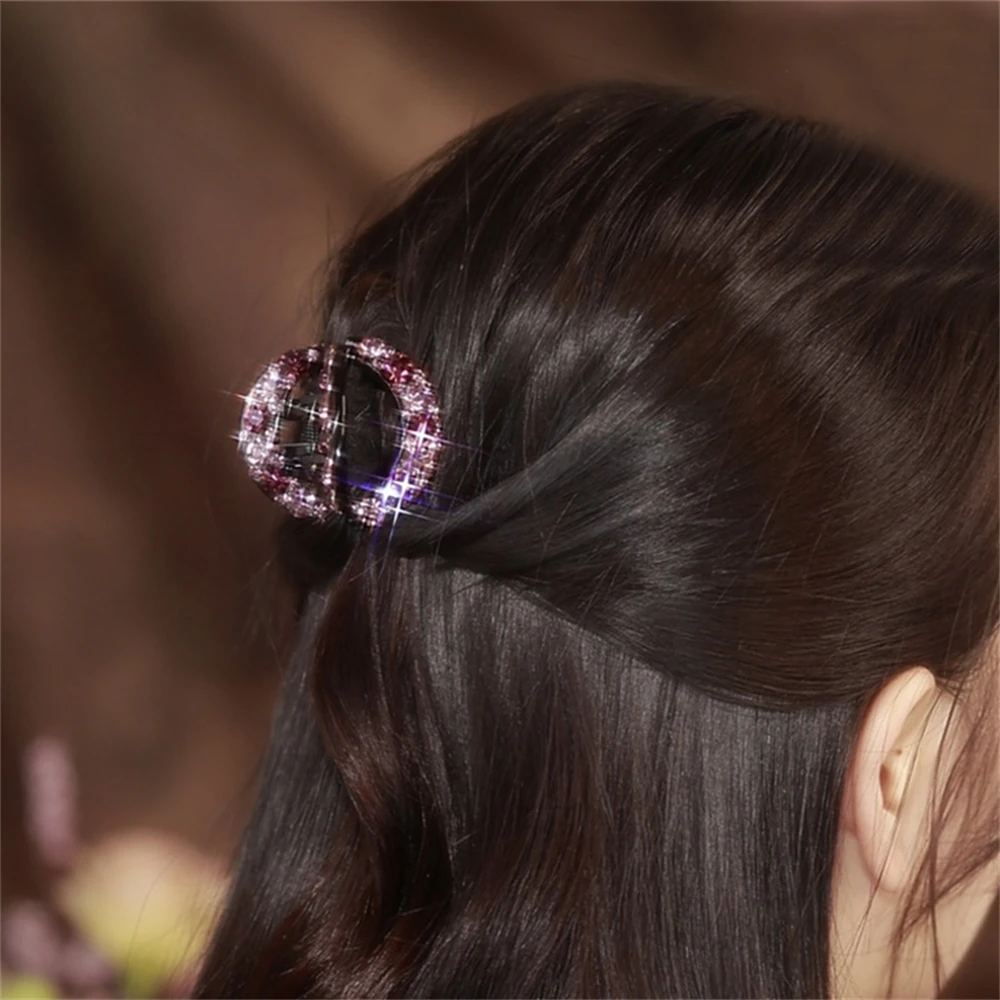 韩国进口水钻发夹发抓中号简约盘发小号夹子发夹刘海抓夹顶夹发饰