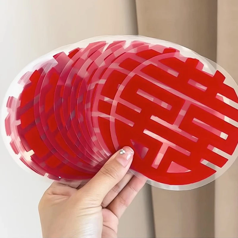 【结婚专用喜字贴】玻璃窗户静电贴囍字窗花贴纸婚房柜子楼梯布置