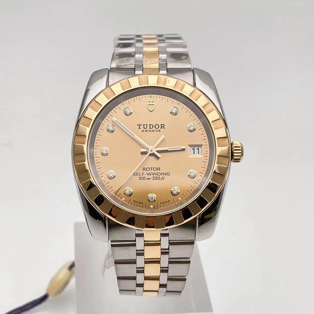 95新 TUDOR/帝舵 戏说名表/自动机械女表经典原装带钻22013