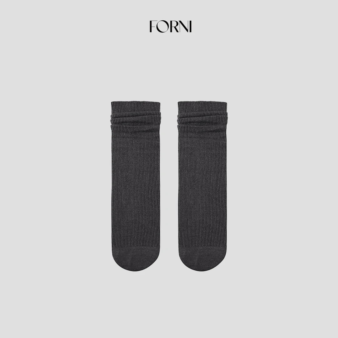 FORNI 纯色长袜针织复古时尚休闲百搭ins设计师小众简约