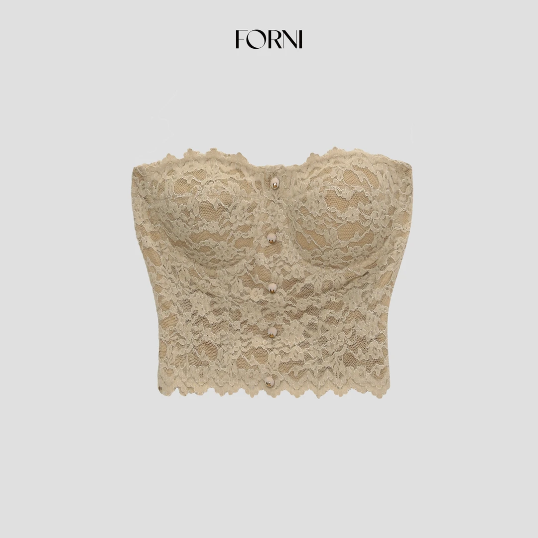 FORNI 纯欲暴击心机女孩穿搭必备蕾丝抹胸