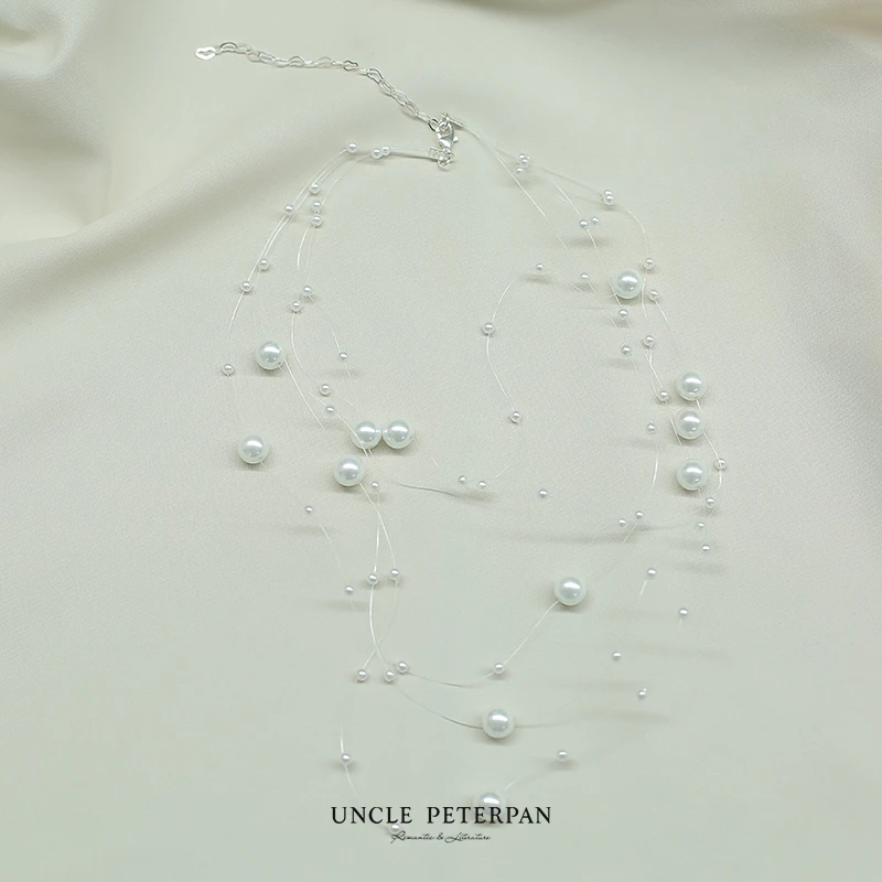 合金树脂项链 法式气质满天星高级感项链