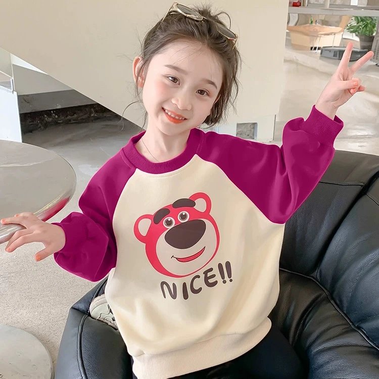 女童卫衣秋冬款2024新款儿童装秋装洋气衣服女孩宝宝秋季上衣卡通