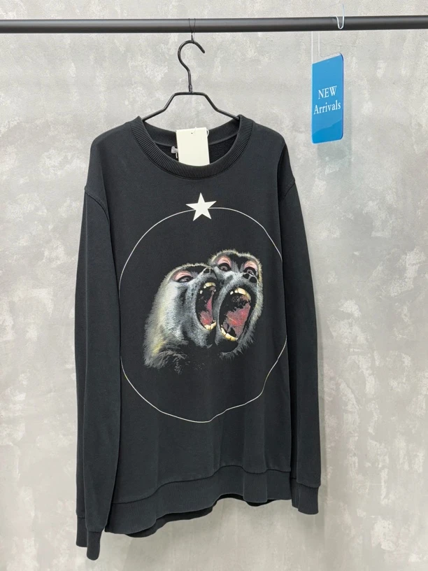 全新未使用 Givenchy/纪梵希 双猴卫衣 s 衣长71 胸围112