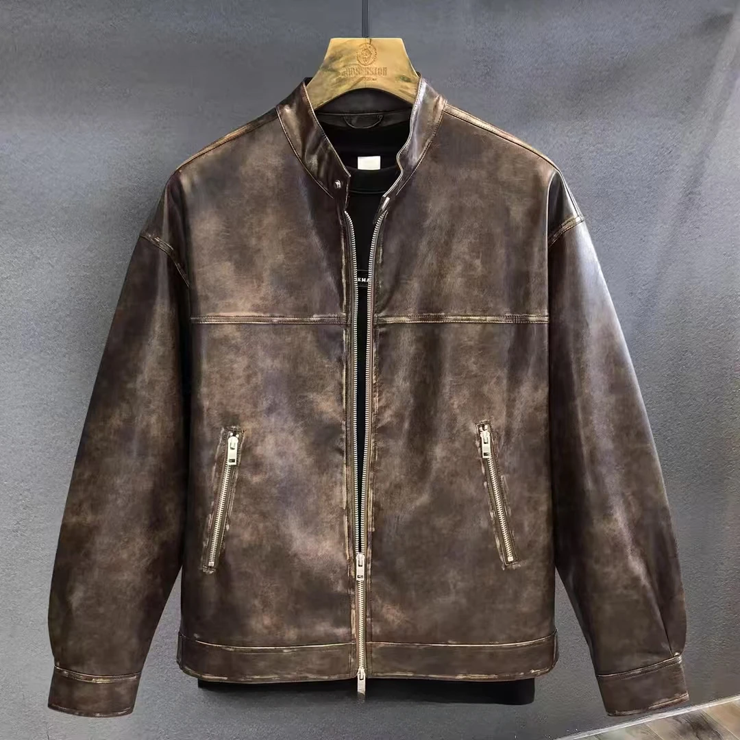 男士古着复古皮衣{以直播间扣号为准}3号链接