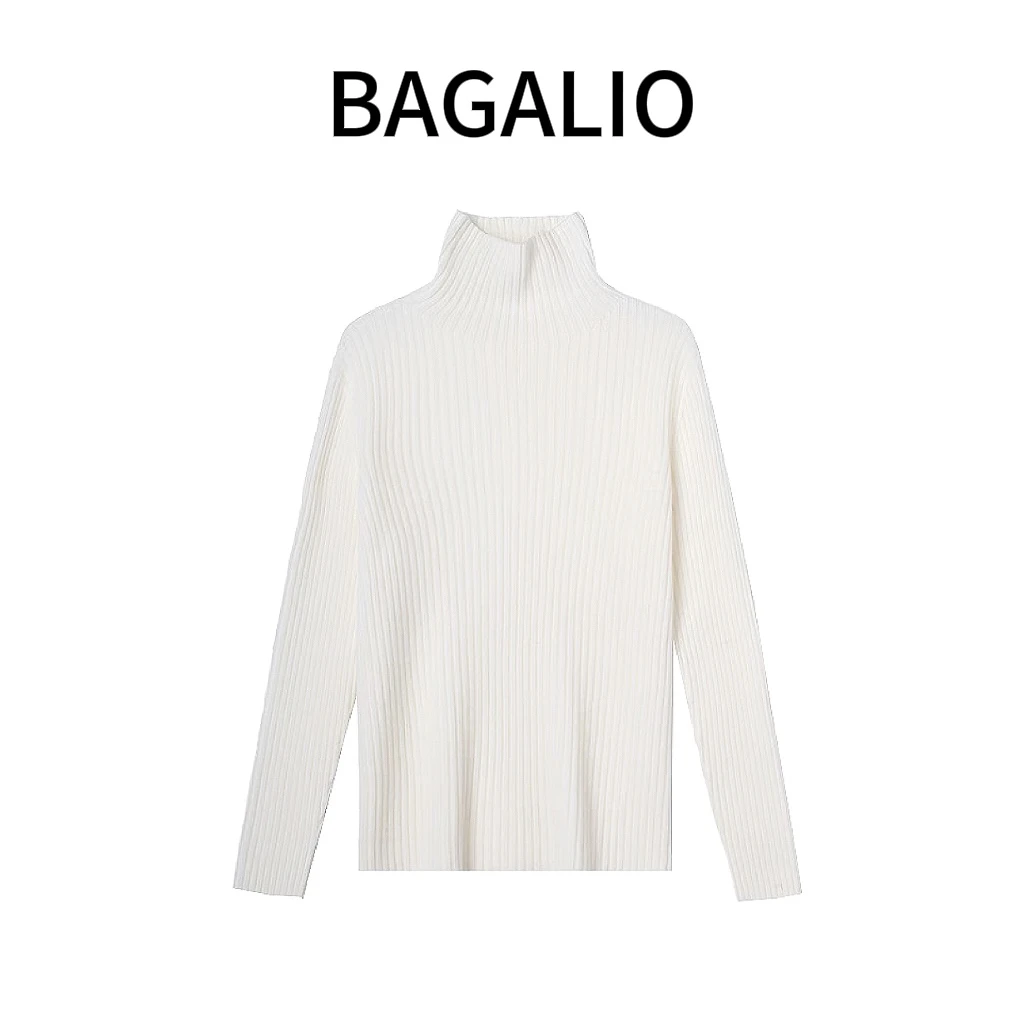 【BAGALIO】秋冬时尚羊毛高领廓形毛衣 110