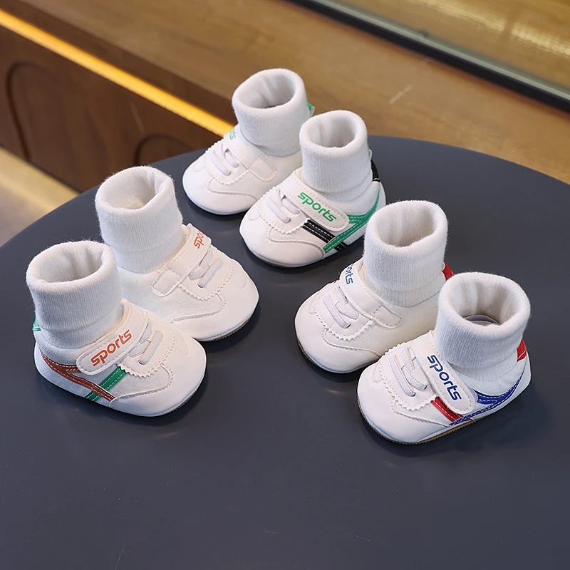 婴儿0-1岁男女步前鞋软底春秋季幼儿鞋子鞋袜3-6-9到防掉宝宝鞋