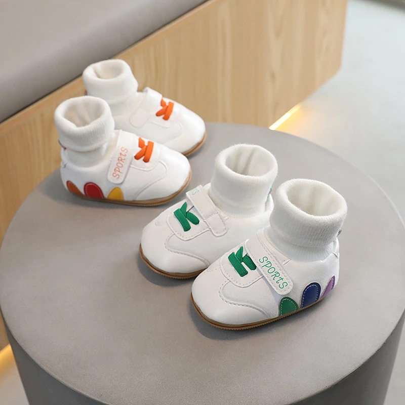 婴儿鞋子春秋3-6-12个月婴生儿步前软底男女宝宝学步防滑鞋袜不掉