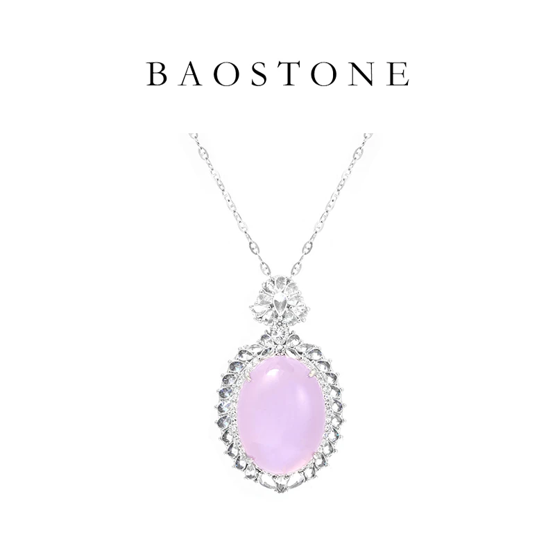 紫色蛋面项链时尚气质T479