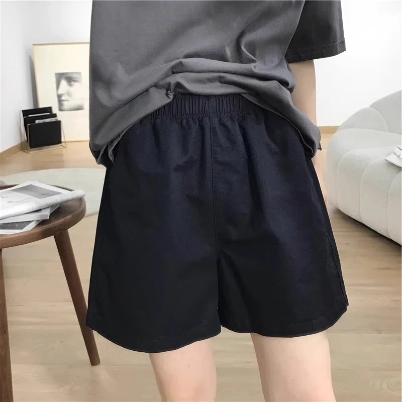 大码高腰短裤女夏季薄款直筒中裤胖妹妹mm宽松显瘦短裤女款夏天