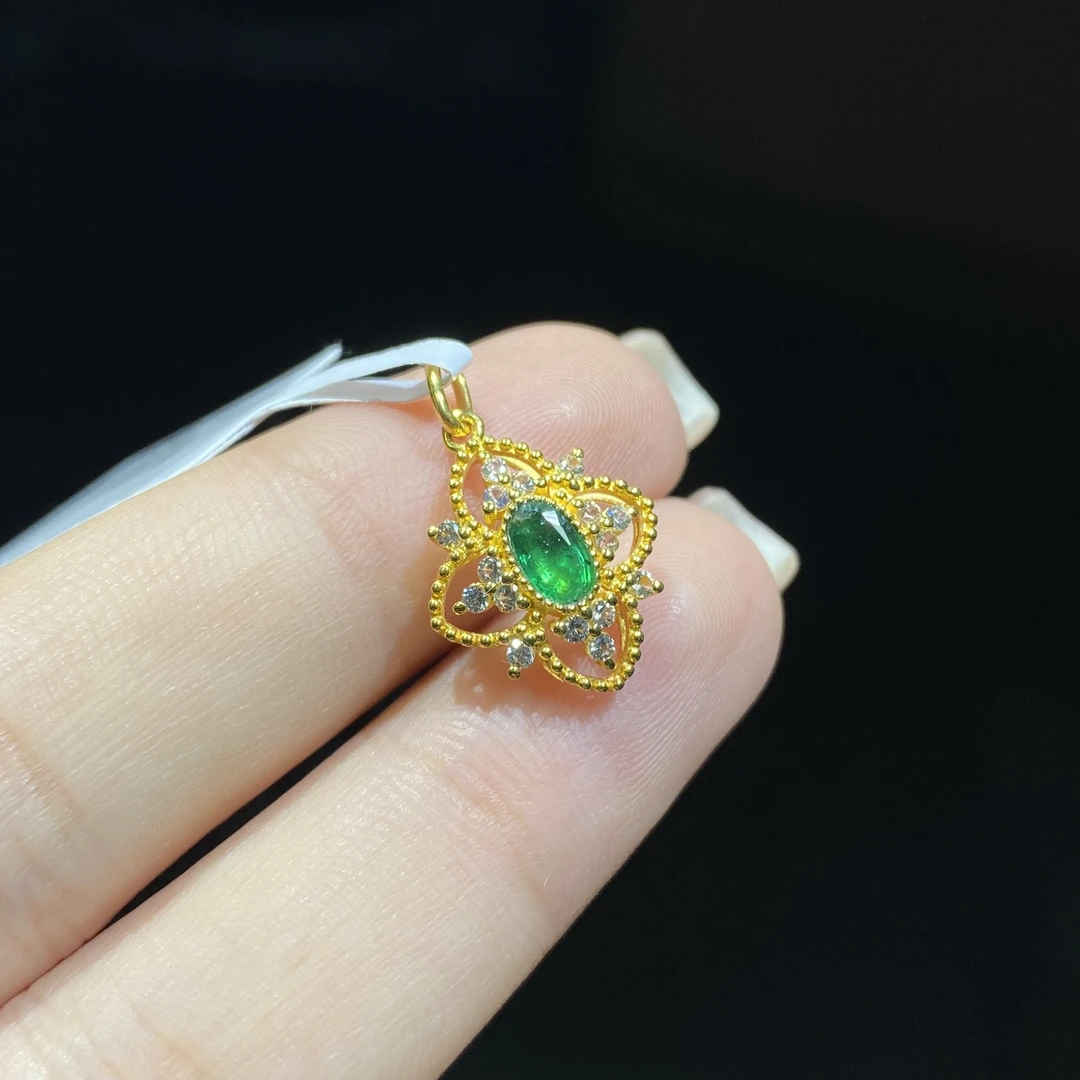 18K祖母绿吊坠00036560