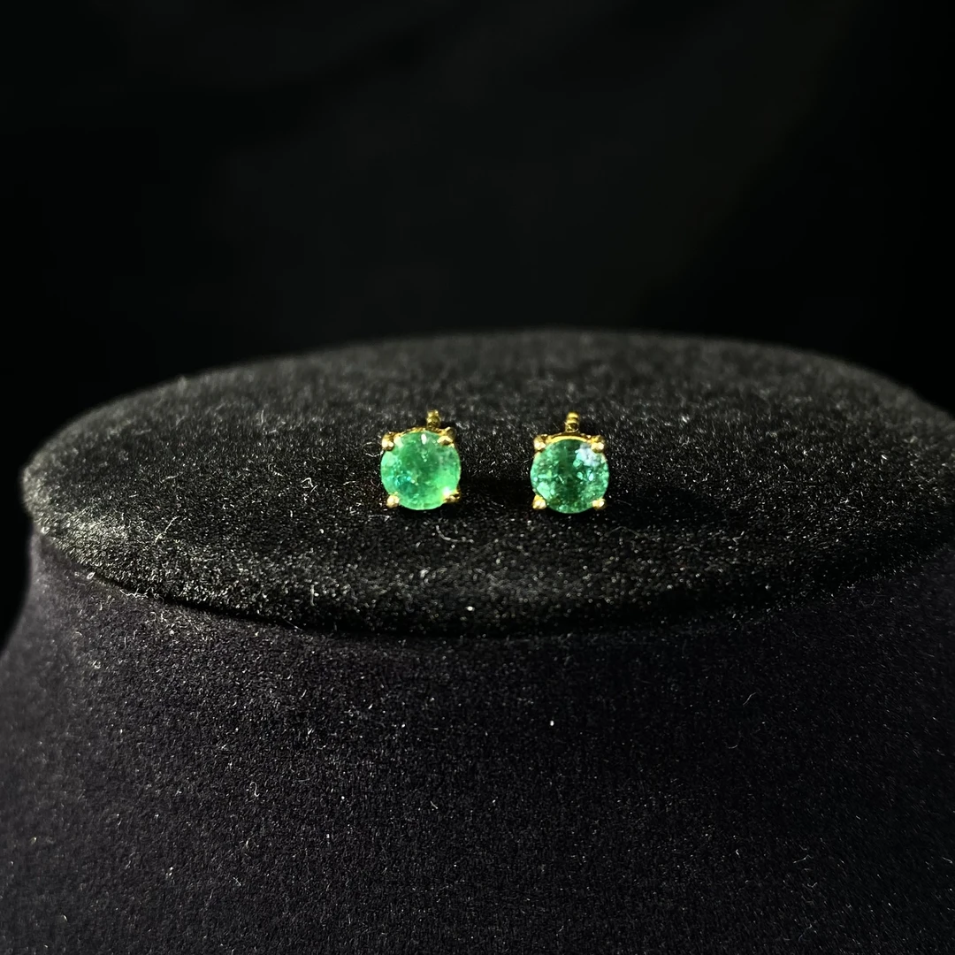 18k金祖母绿耳钉240706013 L99035067