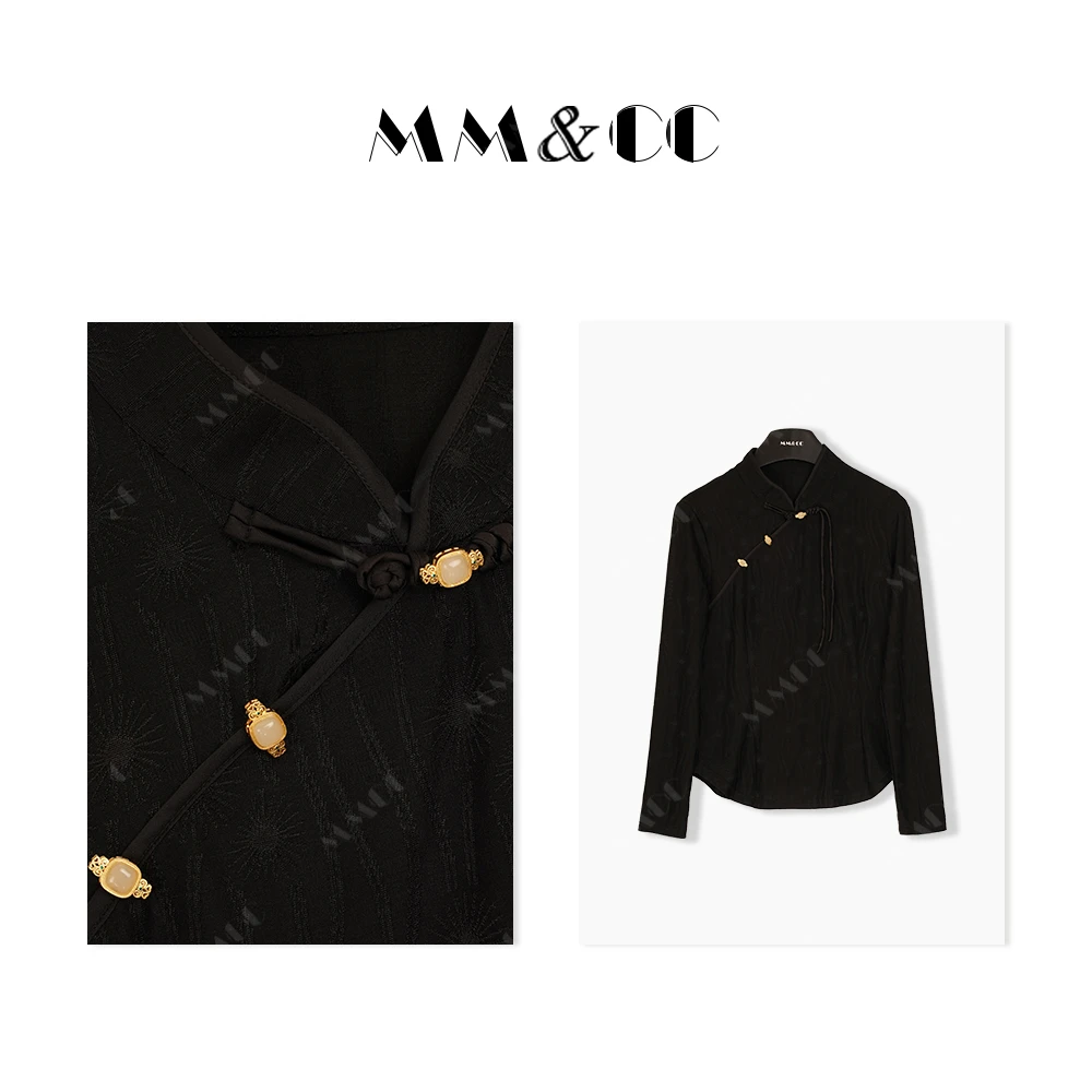 【春生】新中式打底衫女2024春夏冰丝透气盘扣斜襟国风上衣F9176