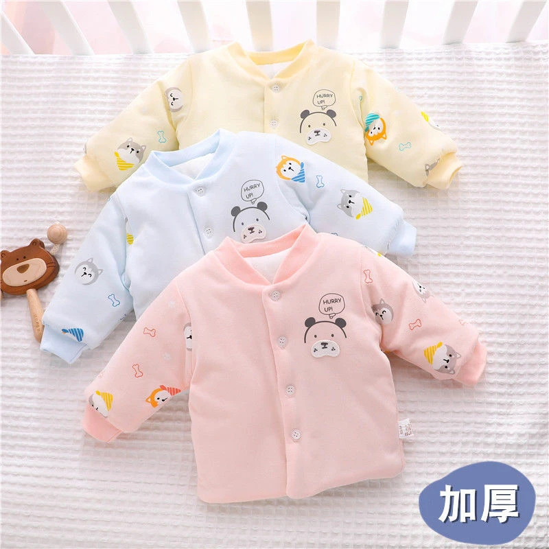 婴儿棉袄冬加厚新生儿棉服秋冬季外出小棉衣上衣初生宝宝夹棉衣服