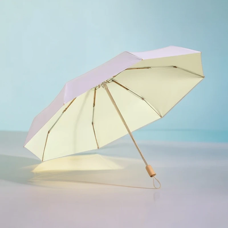 防晒小巧加厚暴雨遮阳伞便携彩胶大号晴雨伞手动小清晰简约学生