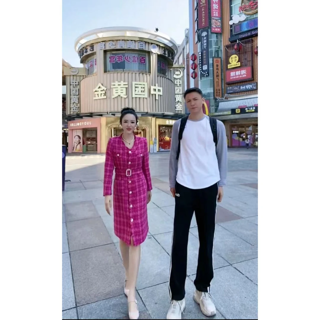 【MIA.G】温莎之恋小香风千鸟格长款大衣     YM035