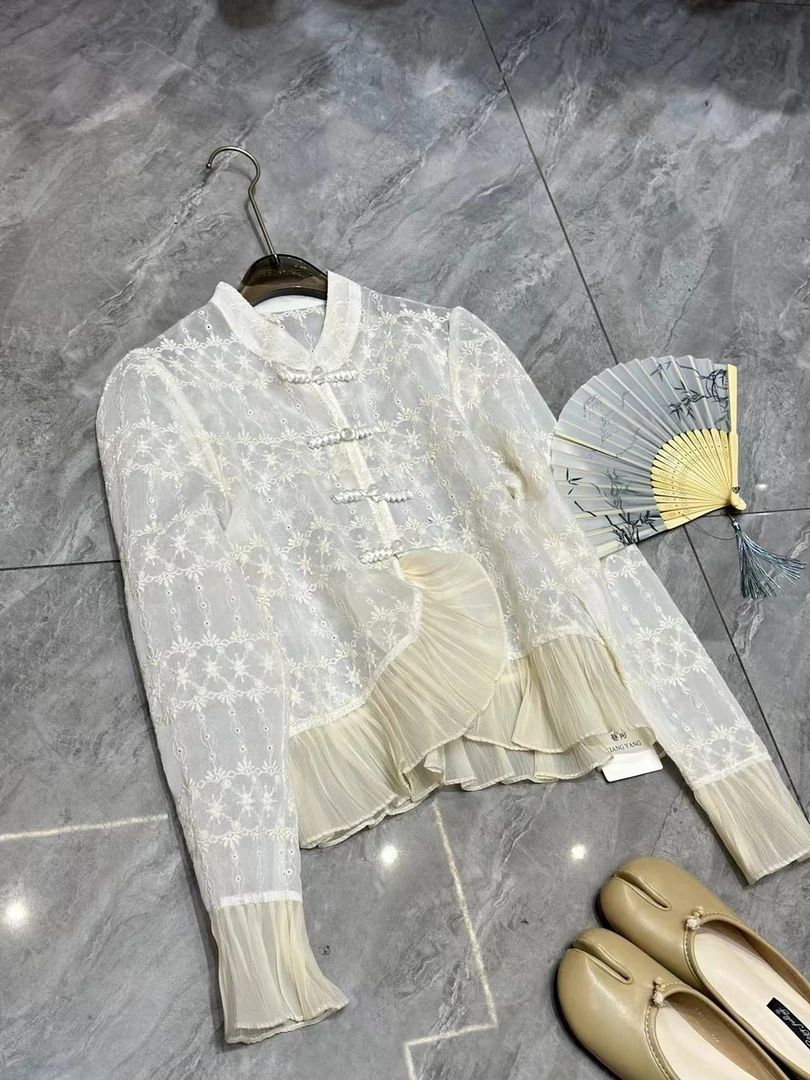 2024年意法夏季新款设计感气质女上衣春夏（合）