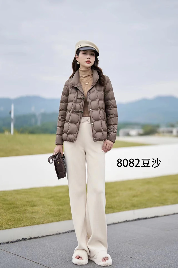 （女王范原创羽绒服）8082超柔面料90新国标白鸭绒