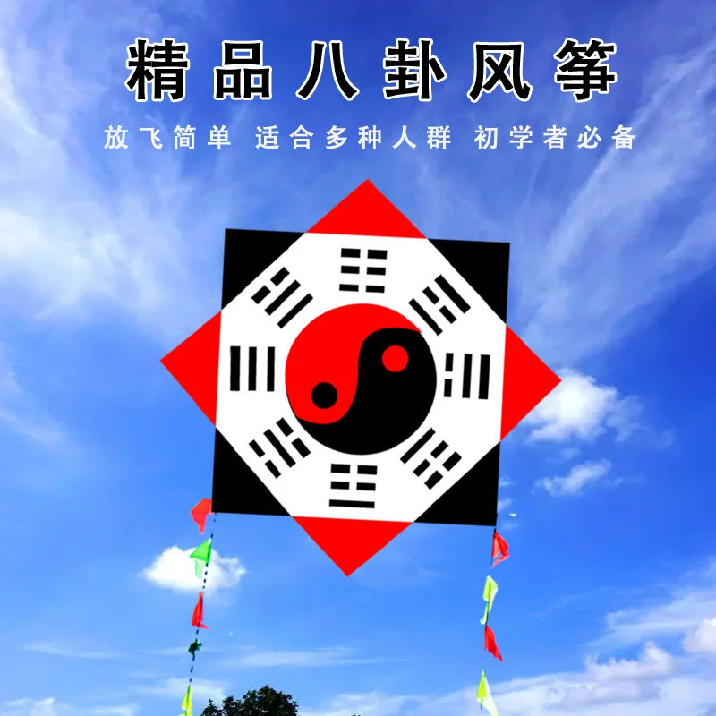 风筝中国风1.5米八卦风筝12m超长尾成人风易飞好飞潍坊莹轩放飞