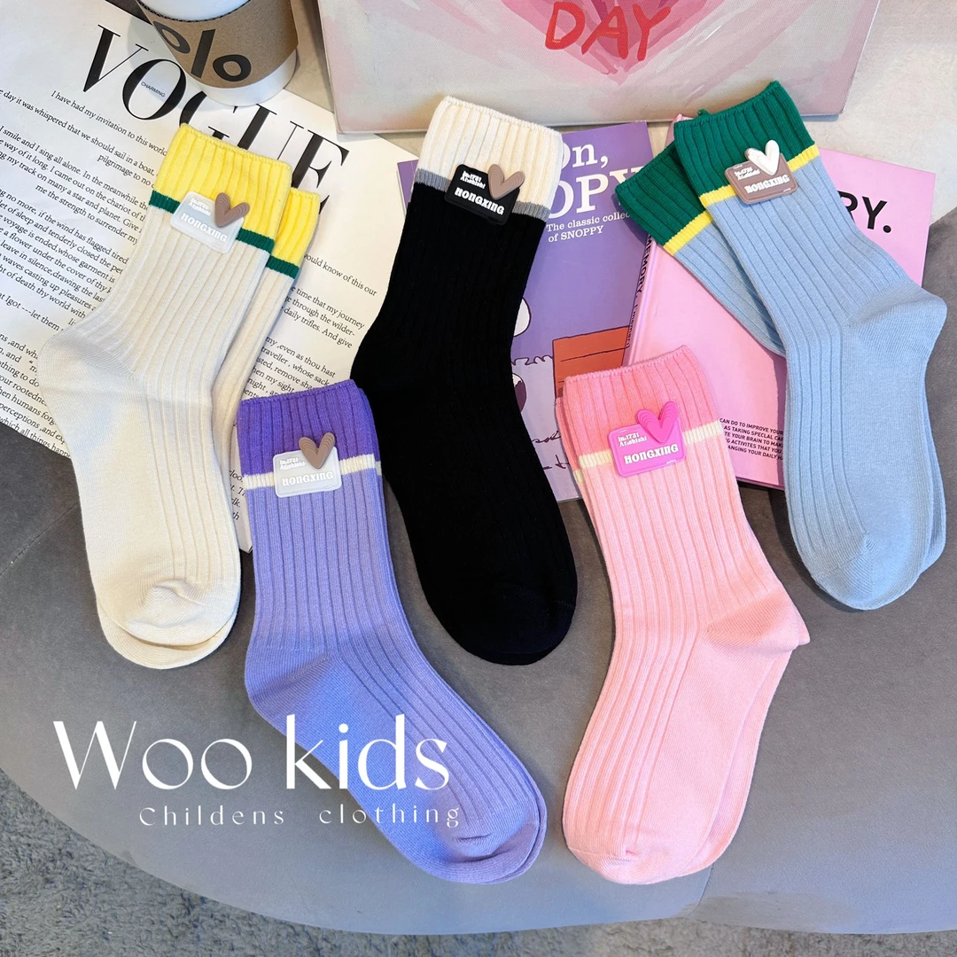 【WOO专属】儿童袜子棉袜男童女童秋款中筒袜秋冬保暖学生袜子童袜