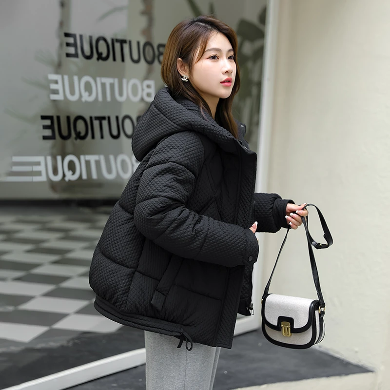 加厚棉袄女2023年冬季新款韩版时尚短款小个子宽松休闲保暖外套潮