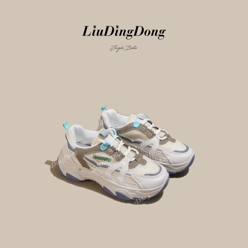 【刘叮咚女鞋】女鞋2024秋冬新款百搭运动休闲低帮厚底小白鞋