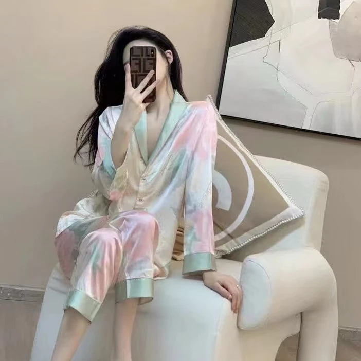 冰雪丝花影长袖睡衣HTT家居服