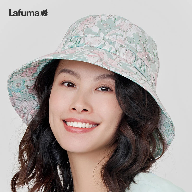 LAFUMA乐飞叶户外露营徒步女士休闲防晒遮阳印花渔夫帽LEHE4AC03