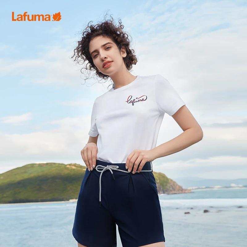 LAFUMA户外夏季女士时尚百搭圆领修身休闲户外印花T恤潮LFTS2BS25