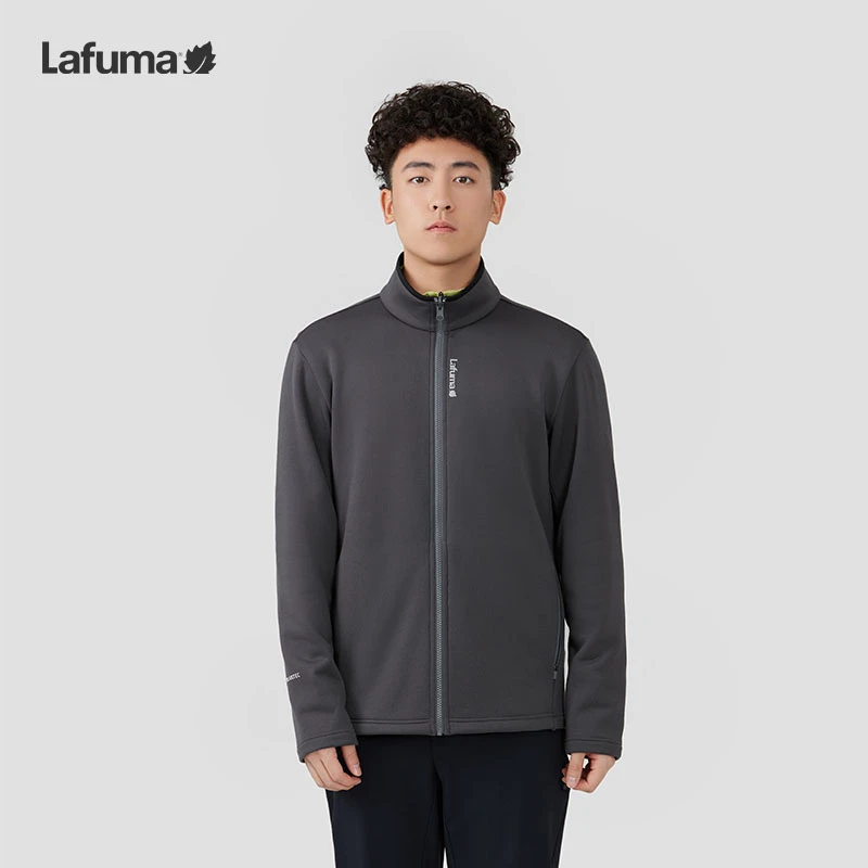 LAFUMA户外秋冬立领Polartec抓绒衣男士耐磨摇粒绒外套LMJA4DR90