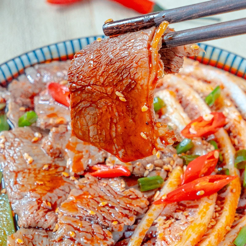 农人心选 香辣冷吃三拼优质严选千层肚牛肉贡菜特色风味脆嫩好吃