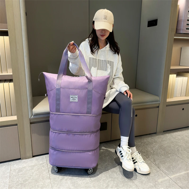 万向轮旅行包扩展轮子行李袋收纳包学生待产住校出差包健身旅行包