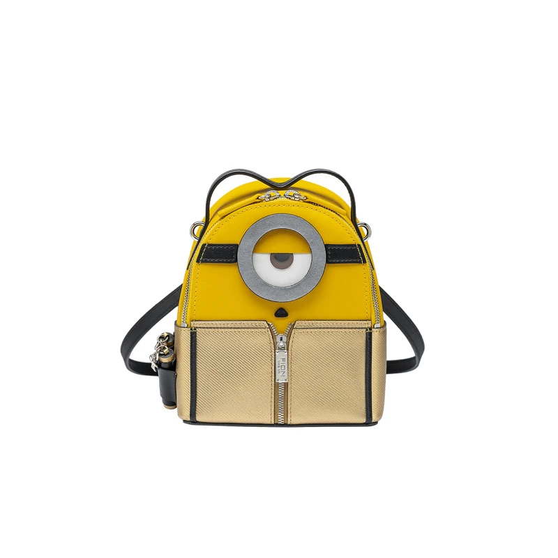 FION/菲安妮奥莱小黄人联名女包单肩斜挎包双肩包FAAFIZE001