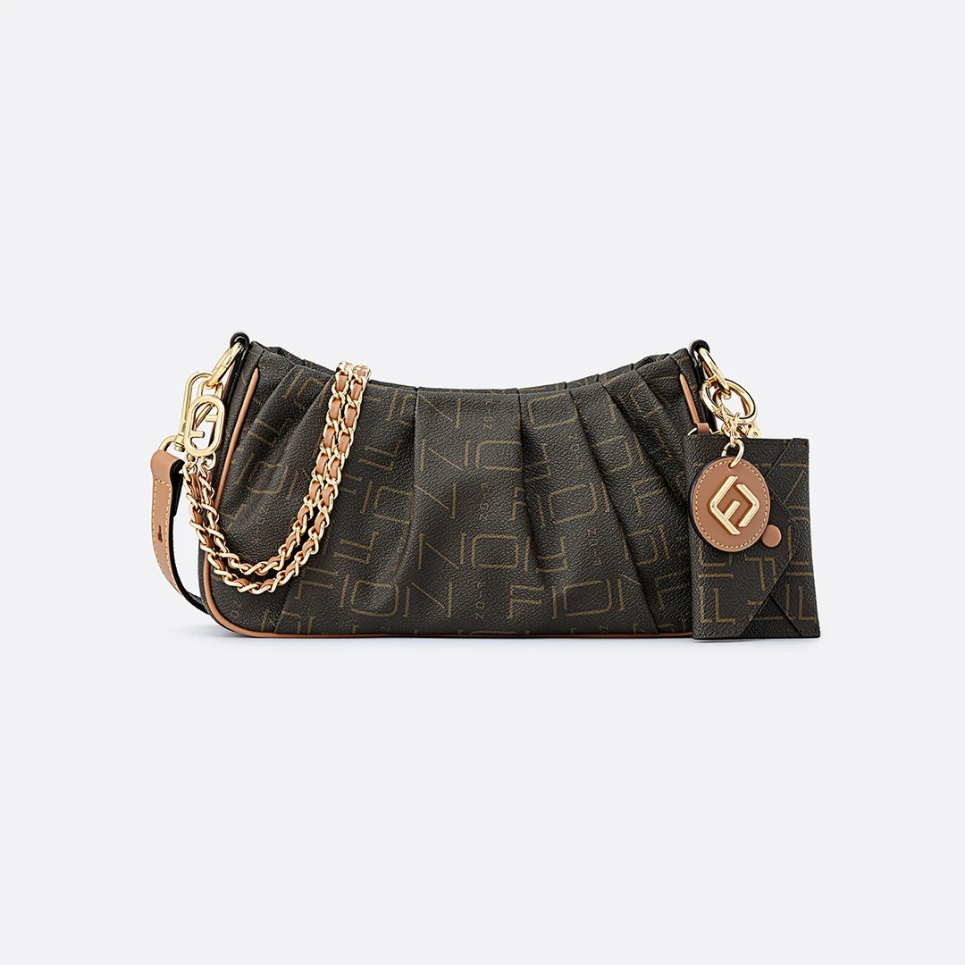 FION/菲安妮奥莱小号印花链条包女士单肩斜挎包FAAFIFS293