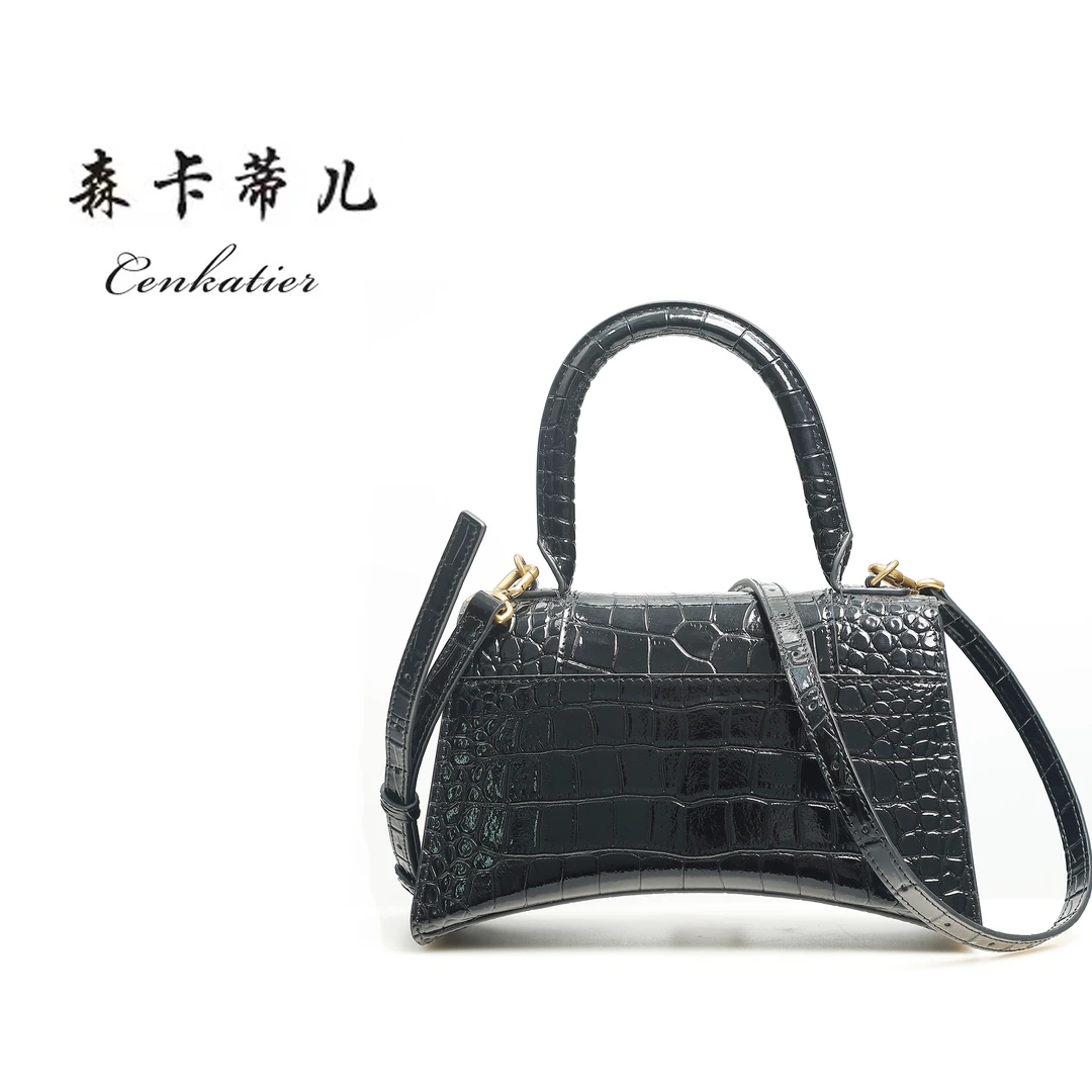 气质大气轻奢时尚百搭经典女士单肩手拎包肩包鳄鱼纹斜跨手提包包