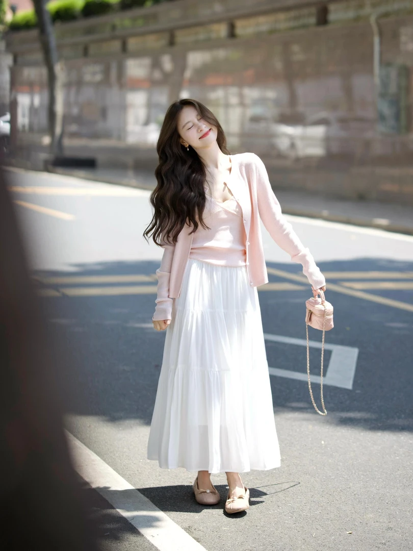 2024新款早秋冬季休闲简约外套上衣搭配半身裙裙子显瘦百搭潮流