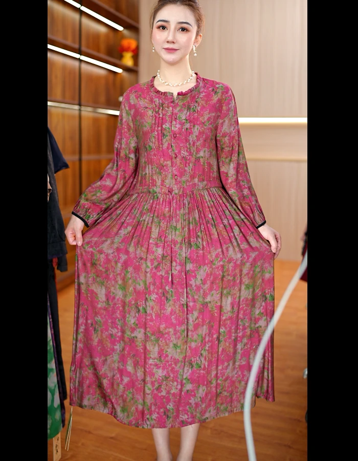 7839-18新款舒适印花连衣裙